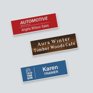 Name tags with magnetic backing